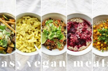 MY GO-TO CHEAP & EASY VEGAN MEALS | 5 Lazy, Quick & Healthy Recipes
