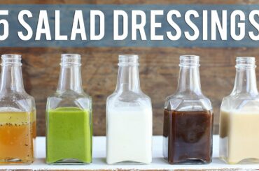 5 Homemade Salad Dressings | EASY + HEALTHY