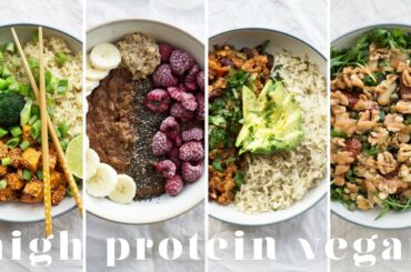 HIGH PROTEIN VEGAN MEALS | 5 Recipes = 173g Protein