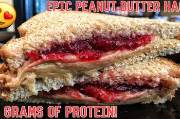 High Protein Bodybuilding Peanut Butter & Jelly Sandwich | Healthy Recipe