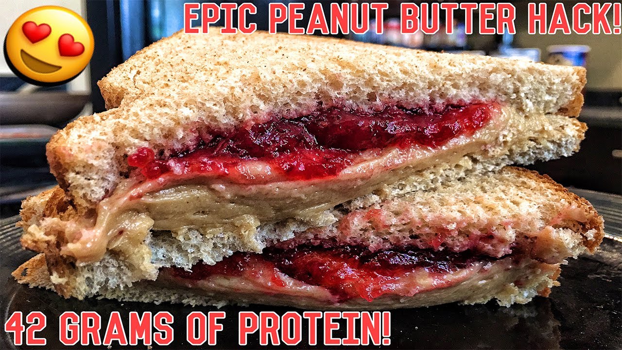 High Protein Bodybuilding Peanut Butter & Jelly Sandwich | Healthy Recipe High Protein Bodybuilding Peanut Butter & Jelly Sandwich | Healthy Recipe