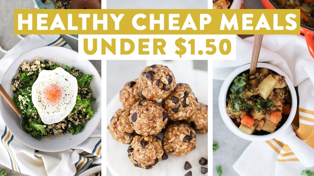 Healthy Cheap Meals Under $1.50 | EASY Budget Friendly Meal Ideas Healthy Cheap Meals Under $1.50 | EASY Budget Friendly Meal Ideas