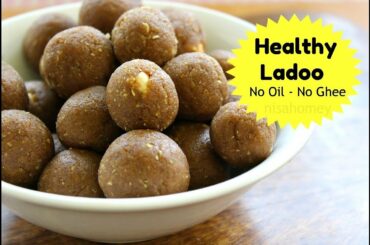 Healthy Laddu Recipe - No Oil / No Ghee - Tasty Rice Laddoo For Kids - Healthy Indian Snacks Recipes