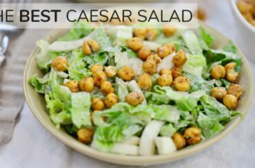 CAESAR SALAD RECIPE | light, easy healthy salad