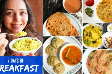 7 HEALTHY INDIAN BREAKFAST Recipes for 1 Week | Everyday Breakfast Routine