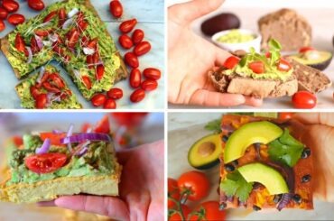 Gluten Free Bread Simple Recipes - Avocado Toast 5 ways  (Vegan + Healthy)