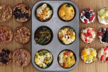 Three Healthy Breakfasts In A Muffin Tin