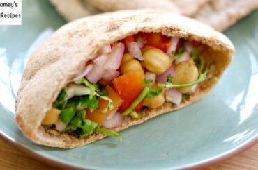 Healthy 5 Minute Whole Wheat Pita Bread Recipe - Oil Free Recipes For Weight Loss - Skinny Recipes