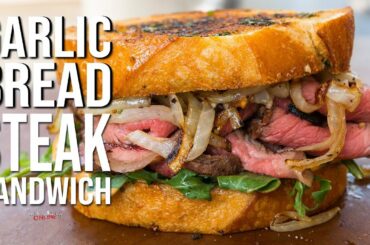 Garlic Bread Steak Sandwich | SAM THE COOKING GUY