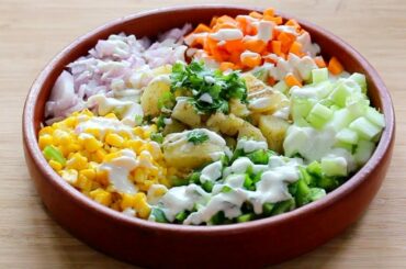 Weight Loss Salad Recipe For Lunch - Diet Plan To Lose Weight Fast -Indian Veg Meal | Skinny Recipes