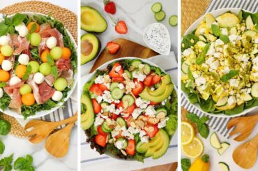 3 Fresh Summer Salads | No Cook Recipes + Healthy + Easy