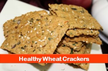 Healthy easy baked crackers recipe/low calorie evening tea biscuit snacks recipes-let's be foodie