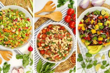 3 No Cook Lunch Recipes | Easy Bean Salads