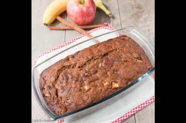 HEALTHY APPLE CINNAMON BANANA BREAD