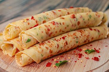 Spicy Crepe Paratha | 5 Mins Easy Breakfast Recipe | Easy Snacks Recipe | Toasted