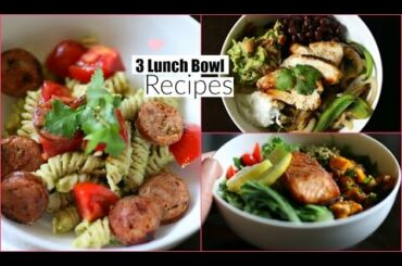 3 Easy Healthy Lunch Bowls - School & Work Lunch Ideas -  MissLizHeart