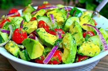 Cucumber Tomato and Avocado Salad Recipe