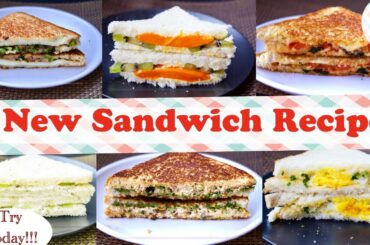 6 Best Sandwich Recipes, New Easy & Healthy Sandwich recipes for kids In 5 Min, breakfast/ lunch box