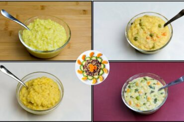 4 Dinner Ideas for Kids (10+ Month Old to 2Year Toddlers) | 4 Khichdi Recipes for Toddlers/Kids