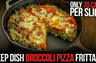 Healthy Deep Dish Pizza Frittata Recipe! Less than 70 Calories Per Slice!