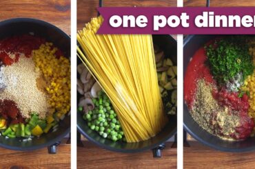 Healthy One-Pot Dinner Recipes! Pizza Pasta, Taco Quinoa, + BONUS Recipe! - Mind Over Munch
