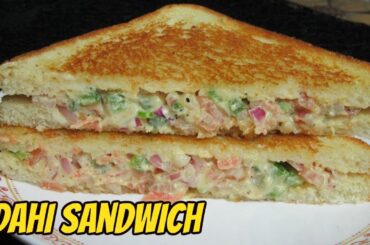 Healthy Dahi Veg Sandwich | Curd Sandwich | Weight loss Recipe-Yogurt Sandwich