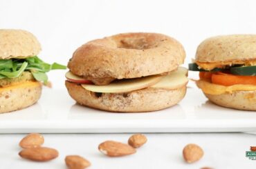 Bagel Sandwiches 3 Ways! Quick & Healthy Lunch Recipes | Alvarado Street Bakery