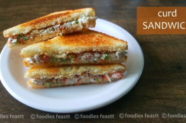 Curd sandwich recipe / dahi sandwich / Perfect Healthy Sandwich
