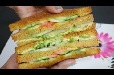 Healthy sandwich recipe | Quick breakfast recipe | Two Layer Sandwich recipe | Kids Tiffin recipe