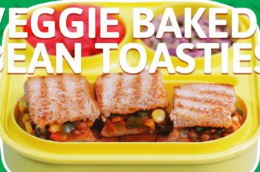 Vegetable Toast Sandwich | Grilled Sandwich With Baked Beans | Healthy Tiffin Recipe For Kids