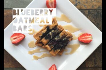Healthy Low Fat Oatmeal Bar Recipe | How To Make Low Calorie Oatmeal Blueberry Breakfast Bars