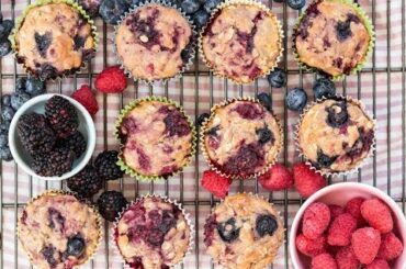 Very Berry Muffins - Healthy Snack Recipes - Weelicious