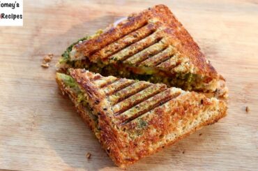 Healthy High Protein Veg Sandwich Recipe - Chana/Chickpea Falafel Sandwich For Weight Loss