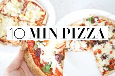 10 MINUTE HEALTHY PIZZA RECIPE - How To Make A Quick Low Calorie Lunch!