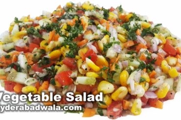Healthy Vegetable Salad Recipe Video - How to Make Healthy Vegetable Salad at Home - Easy & Simple