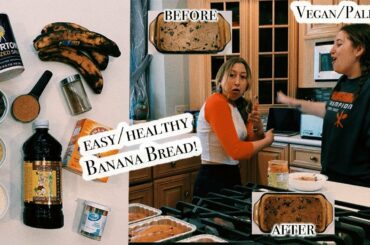 VEGAN/PALEO HEALTHY BANANA BREAD RECIPE!! | BAKE WITH MY SISTER AND ME!