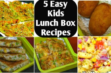 5 बच्चों की पसंदीदा लंच बॉक्स रेसिपीज 5 Indian Lunch Box Ideas | Kids Lunch Box Recipes Kids Tiffin