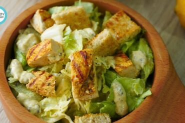 Caesar Salad with Grilled Chicken by Healthy Food Fusion