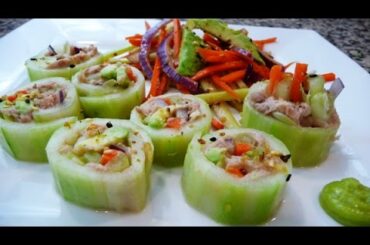 Cucumber Tuna Rolls, easy, healthy recipes