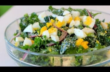KALE CEASAR SALAD | easy + healthy lunch idea