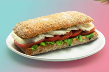Caprese Sandwich Recipe 🍅 Healthy Vegetarian Recipes from Diversity Planet