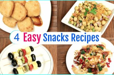 4 Easy Evening Snacks Recipes | Lunchbox/Appetizer/Starter Recipes | CookWithNisha