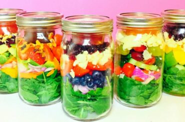 Healthy Salad in a Jar Recipes | QUICK EASY HEALTHY
