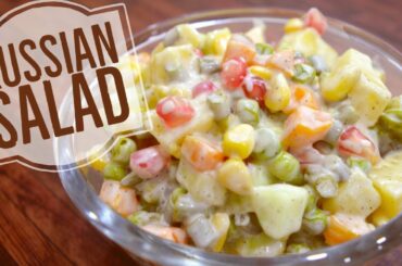 Russian Salad Recipe - Vegetarian Russian Salad Recipe in Hindi - Easy and Quick Russian Salad