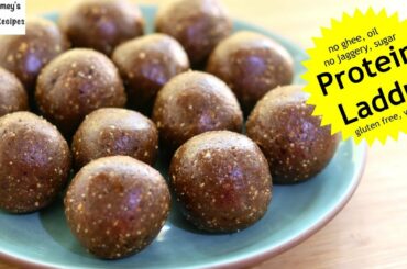 Protein Laddu - Tasty, Healthy & Nutritious Ladoo Recipe - No Jaggery/Sugar/Ghee/Oil  Skinny Recipes