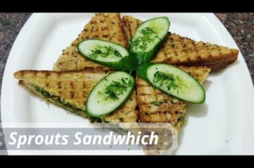 Sprouts Sandwhich recipe | quick and healthy sandwich recipe |