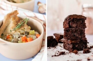 Healthy Comfort Food Recipes | Chocolate Brownies and Chicken Pot Pie