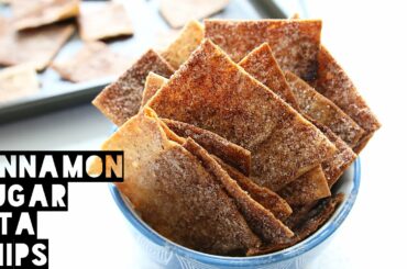 How To Make Healthy Low Calorie Cinnamon Sugar Pita Chips | Cinnamon Toast Crunch Recipe