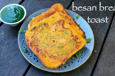 besan toast recipe | besan bread toast | how to make bread besan toast