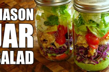 Easy Mason Jar Salad + 2 Salad Dressing Recipes | Healthy Lunch Ideas